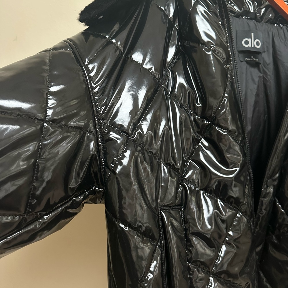 NEW Alo Yoga Snamoto Patent Leather Jacket - Picture 8 of 8